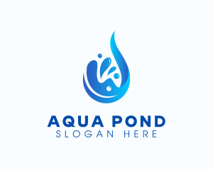 Aqua Water Droplet logo design