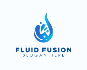 Aqua Water Droplet logo design