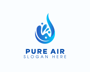 Aqua Water Droplet logo design