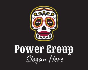 Ornate Mexican Skull Logo