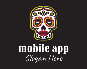 Ornate Mexican Skull Logo