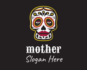 Ornate Mexican Skull Logo