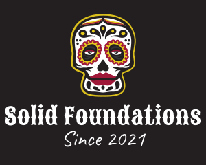 Tourist Attraction - Ornate Mexican Skull logo design