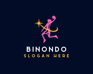 Female Basketball Athlete Logo