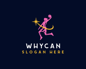 Female Basketball Athlete Logo