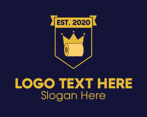 Hygiene - Toilet Paper Crown logo design