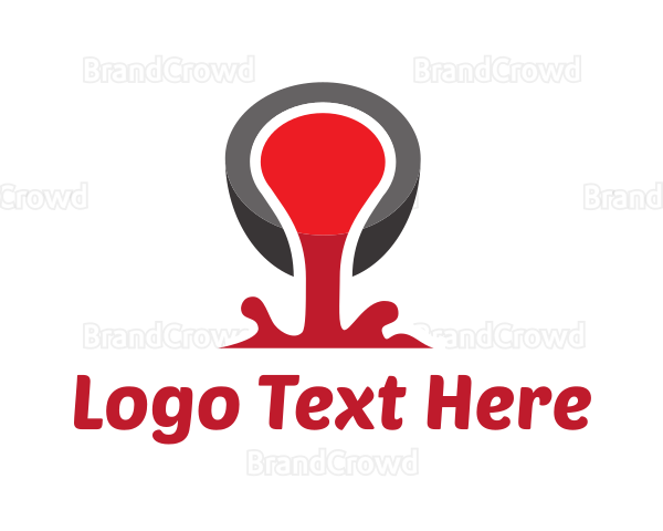 Red Liquid Pour Logo