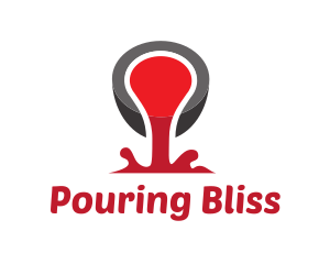 Red Liquid Pour logo design