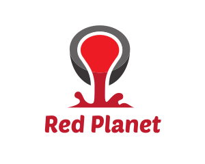 Red Liquid Pour logo design