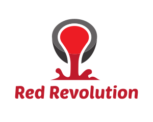 Red Liquid Pour logo design