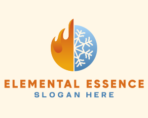 Element - Flame & Ice Element logo design