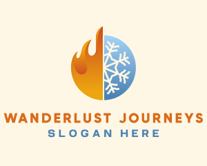 Sustainability - Flame & Ice Element logo design