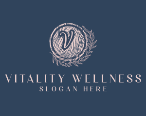 Wellness Floral Wreath Spa logo design