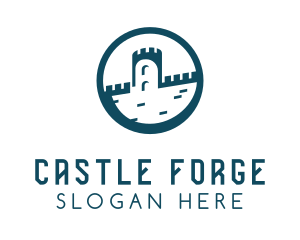 Castle Fort Royal Tower logo design