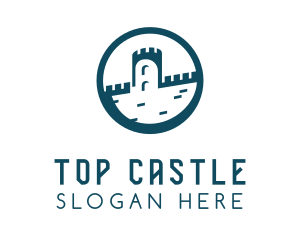 Castle Fort Royal Tower logo design