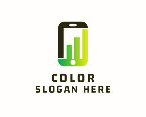 Wallet - Phone Stocks Chart logo design