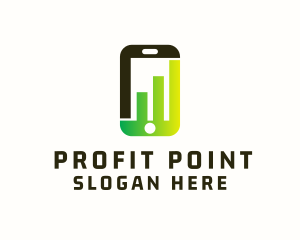 Phone Stocks Chart logo design