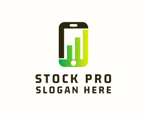 Stock - Phone Stocks Chart logo design