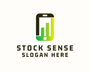 Stocks - Phone Stocks Chart logo design