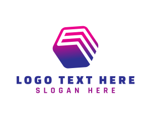 Digital - Innovation Cube Letter E logo design