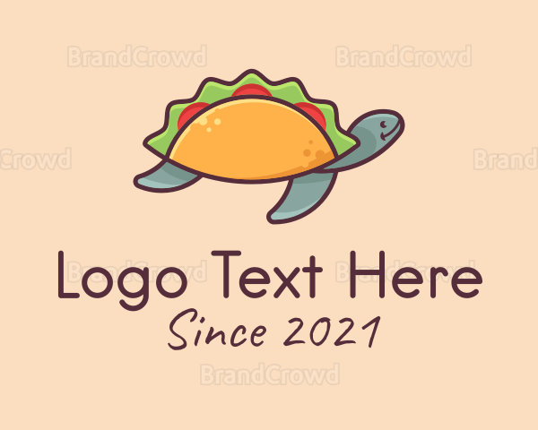 Mexican Taco Turtle Logo