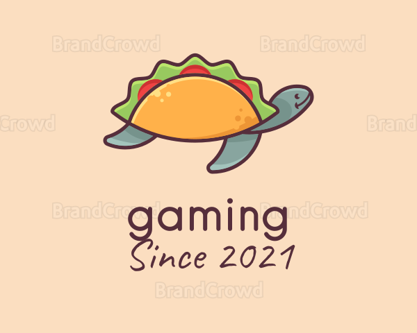 Mexican Taco Turtle Logo