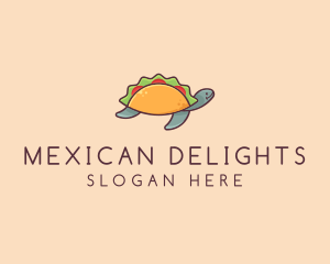 Mexican Taco Turtle logo design