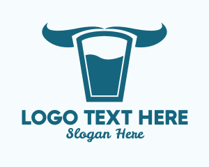 Glass - Milk Glass Horns logo design