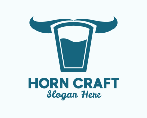 Milk Glass Horns  logo design