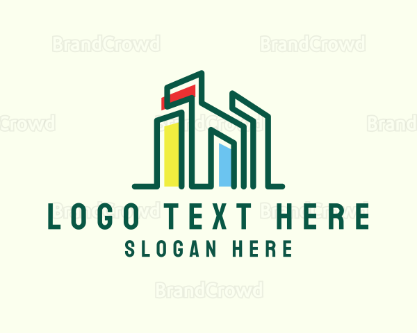 Modern Window Building Logo