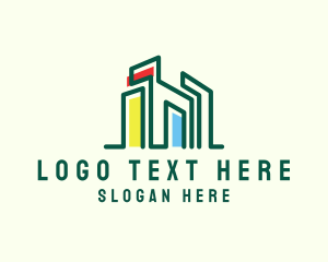 Skyline - Modern Window Building logo design