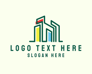 Modern Window Building  Logo