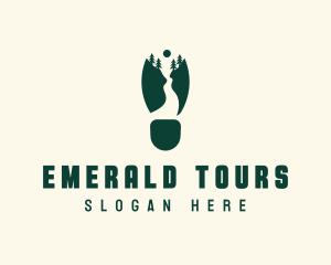 Outdoor Camping Footprint logo design