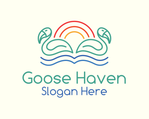 Goose - Tropical Summer Birds logo design