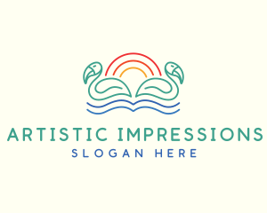 Tropical Summer Birds logo design