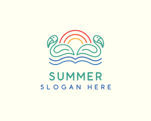 Tropical Summer Birds logo design