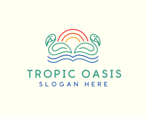 Tropical Summer Birds logo design