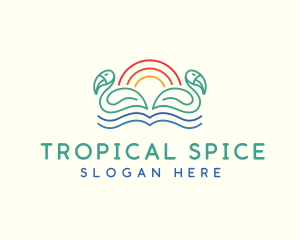 Tropical Summer Birds logo design