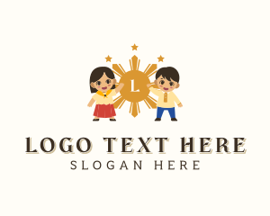 Saya - Cute Filipino Boy Girl logo design