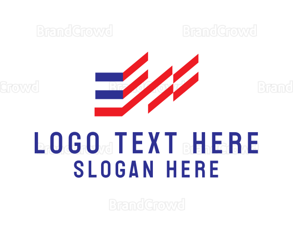 Minimalist American Flag Logo