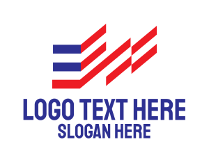 Minimalist American Flag  Logo