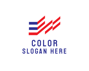 Stripes - Minimalist American Flag logo design