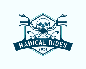 Motorcycle Skull Rider logo design