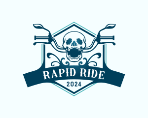 Motorcycle Skull Rider logo design