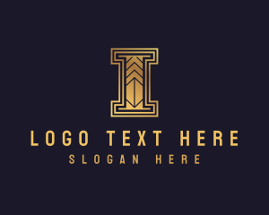 Elegant - Golden Art Deco Firm logo design