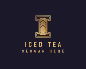 Golden Art Deco Firm logo design