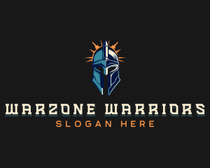 Spartan Helmet Warrior logo design