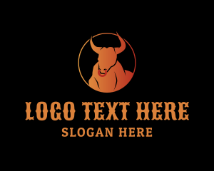 Meat Shop - Wild Bull Ranch logo design