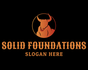 Butcher - Wild Bull Ranch logo design
