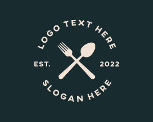 Lunch - Restaurant Kitchen Cutlery logo design